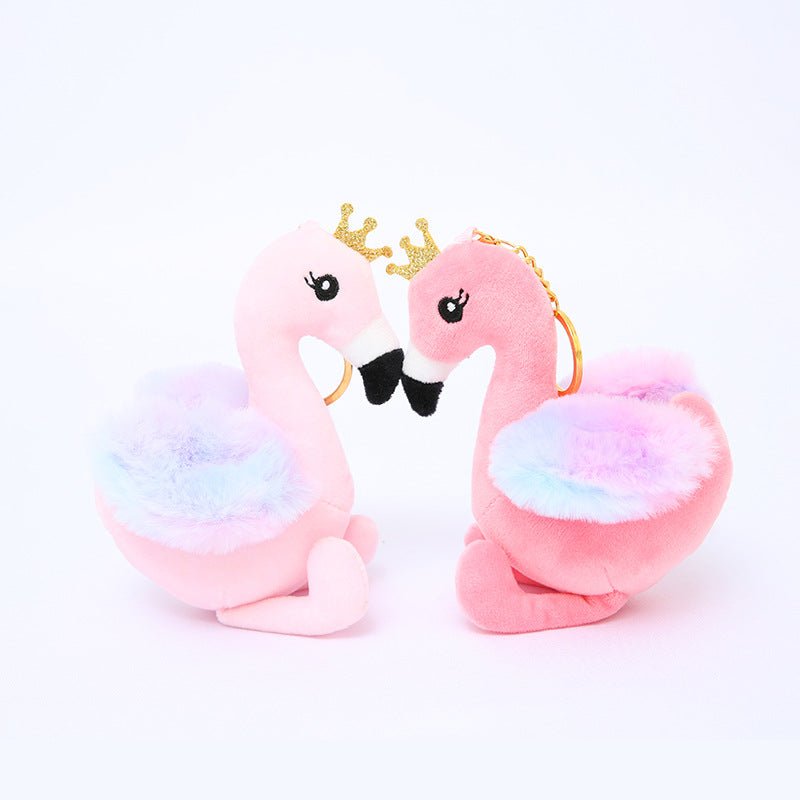 Flamingo Plush Toy Car Keychain Pendant - TOY-ACC-21801 - Gaomishiqinghua - 42shops