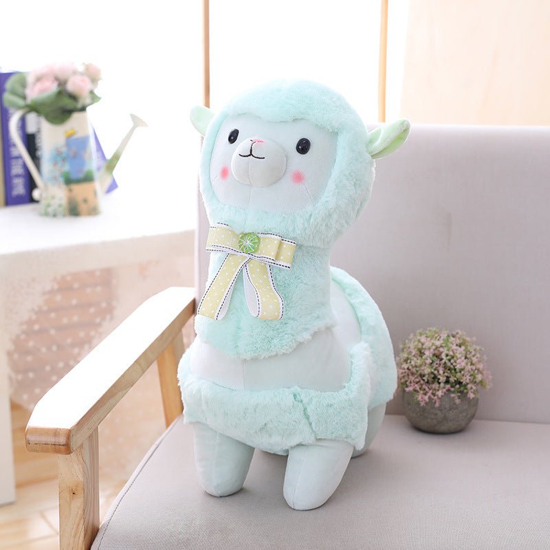 Fluffy Blue Alpaca Plush Toy - TOY-PLU-79101 - Yangzhouyile - 42shops