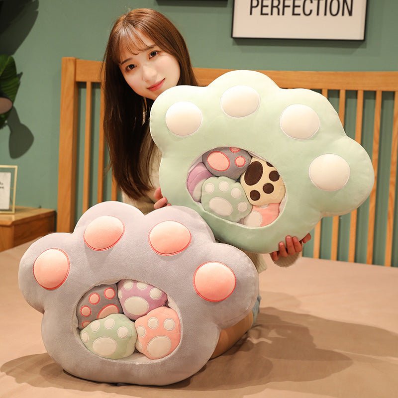Fluffy Cat Paw Pillow Plush Toy Cushion - TOY-PLU-62401 - Yangzhou burongfang - 42shops