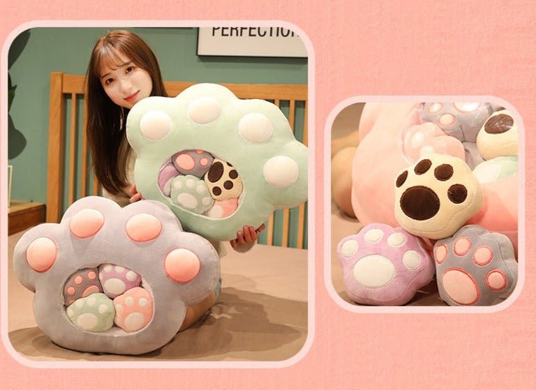Fluffy Cat Paw Pillow Plush Toy Cushion - TOY-PLU-62405 - Yangzhou burongfang - 42shops