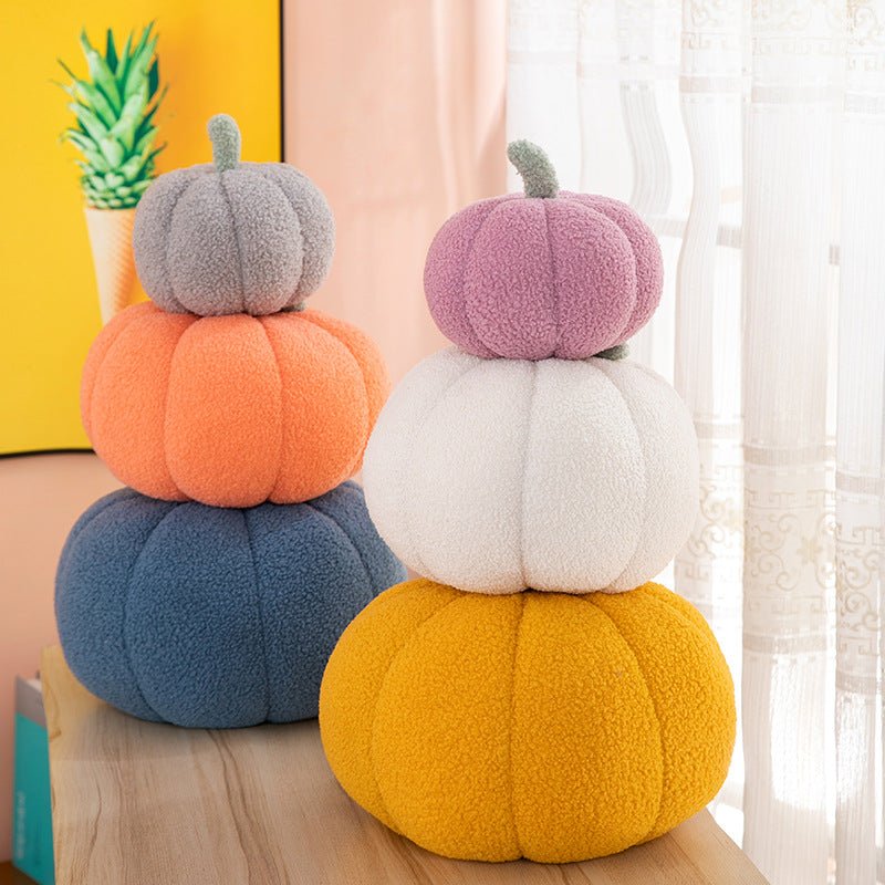 Fluffy Colourful Pumpkin Plush Pillow - TOY-PLU-51001 - Rongcheng shengtong - 42shops