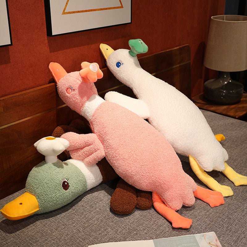 Fluffy Lying Duck Cuddle Plush Toys - TOY-PLU-32901 - Yangzhoujiongku - 42shops