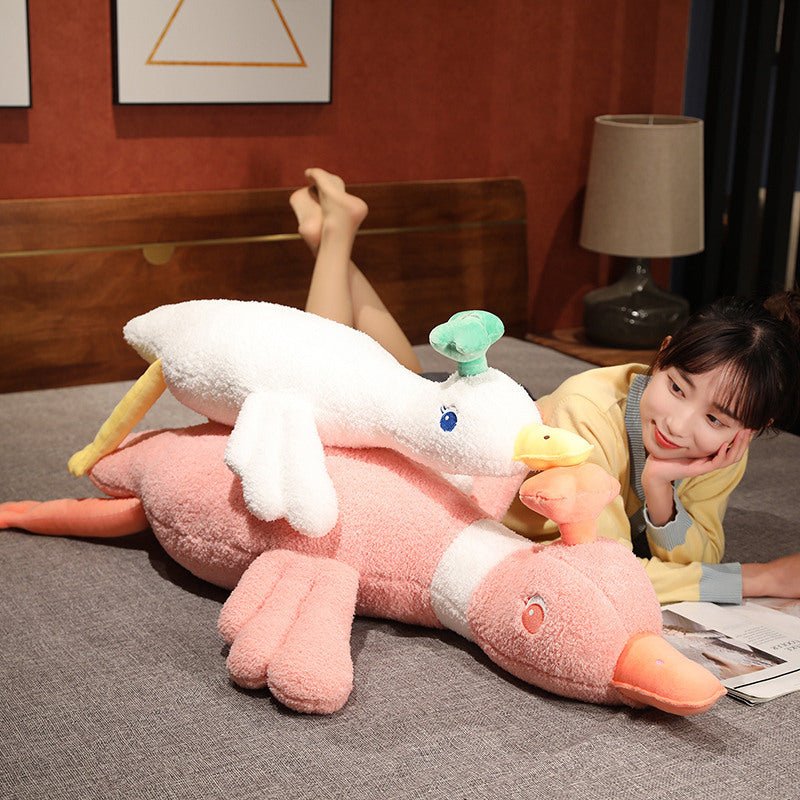 Fluffy Lying Duck Cuddle Plush Toys - TOY-PLU-32910 - Yangzhoujiongku - 42shops