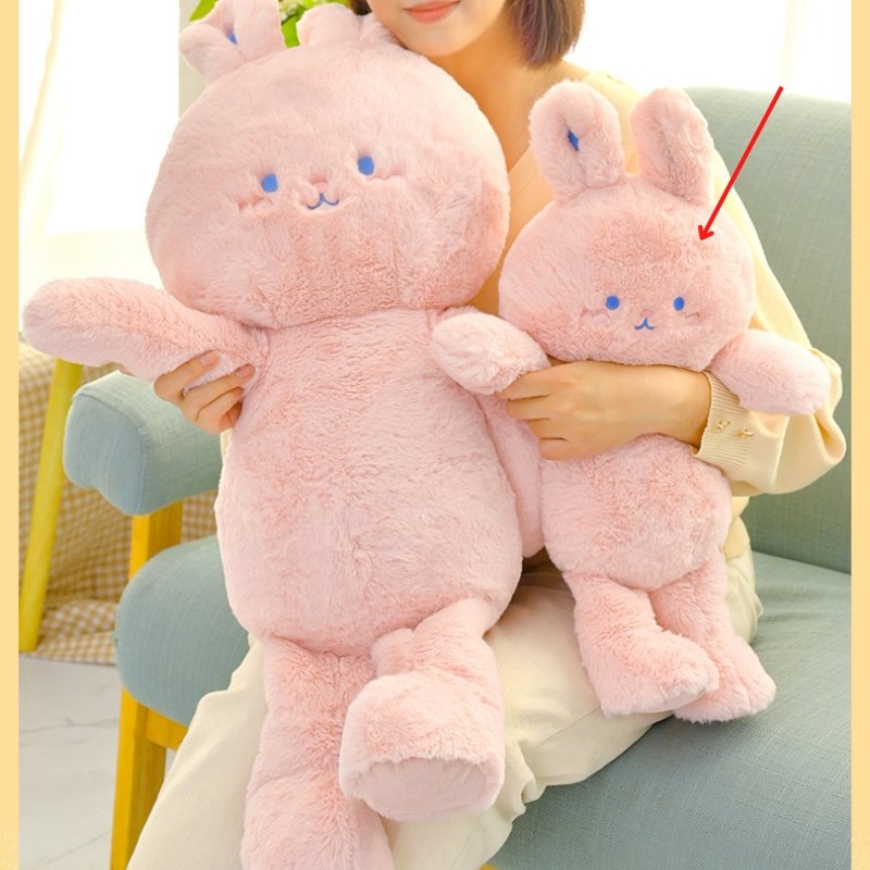 Fluffy Pink Bunny Plush Toys