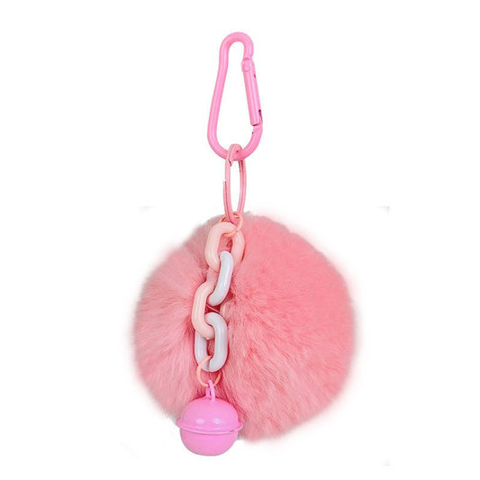 Fluffy Plush Ball Keychain Multicolor - TOY-PLU-56601 - Yiwumanmiao - 42shops
