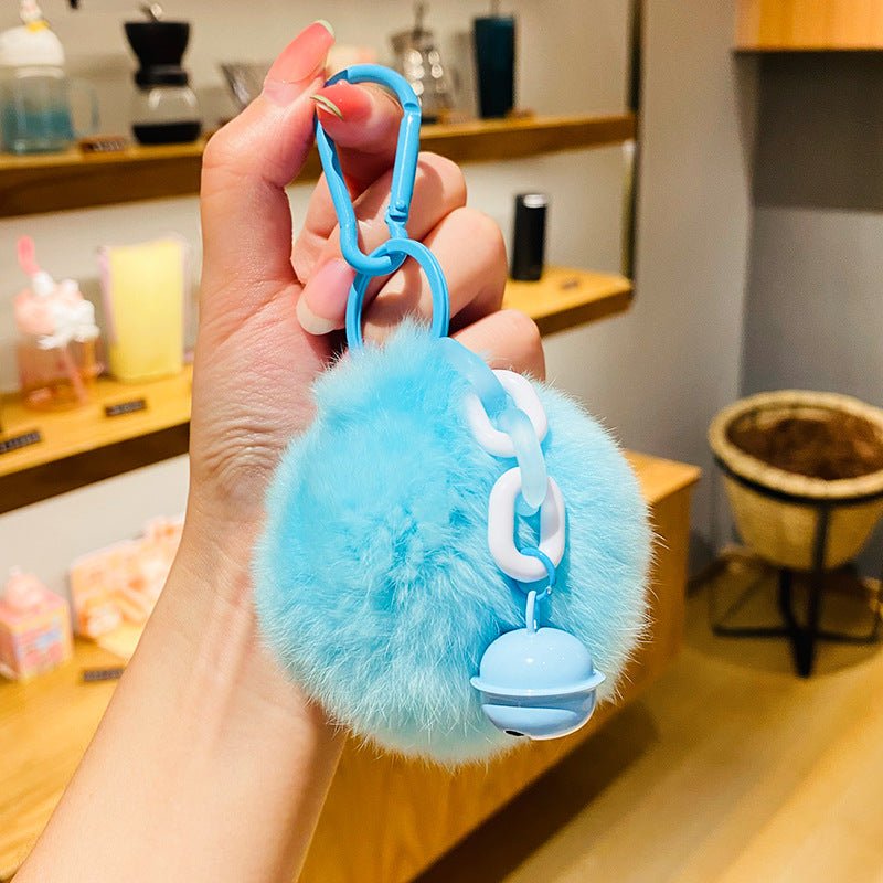 Fluffy Plush Ball Keychain Multicolor - TOY-PLU-56604 - Yiwumanmiao - 42shops