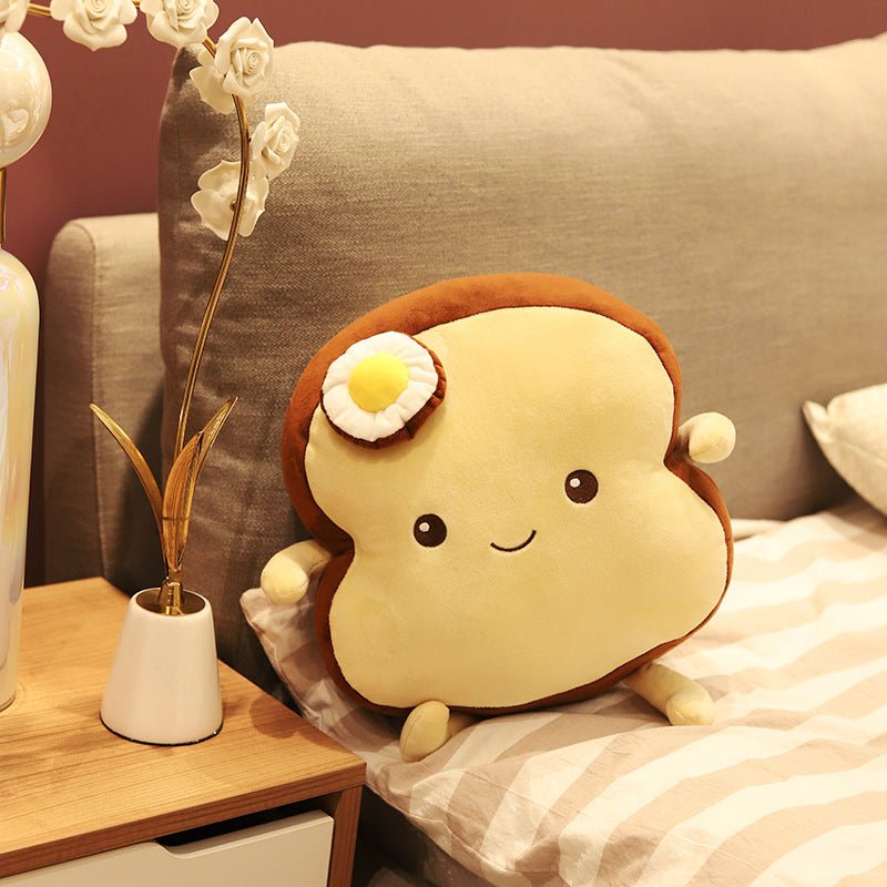 Fluffy Toasted Bread Sliced Egg Plushie Stuffed Toy Collection - TOY-PLU-53604 - Yangzhoumengzhe - 42shops