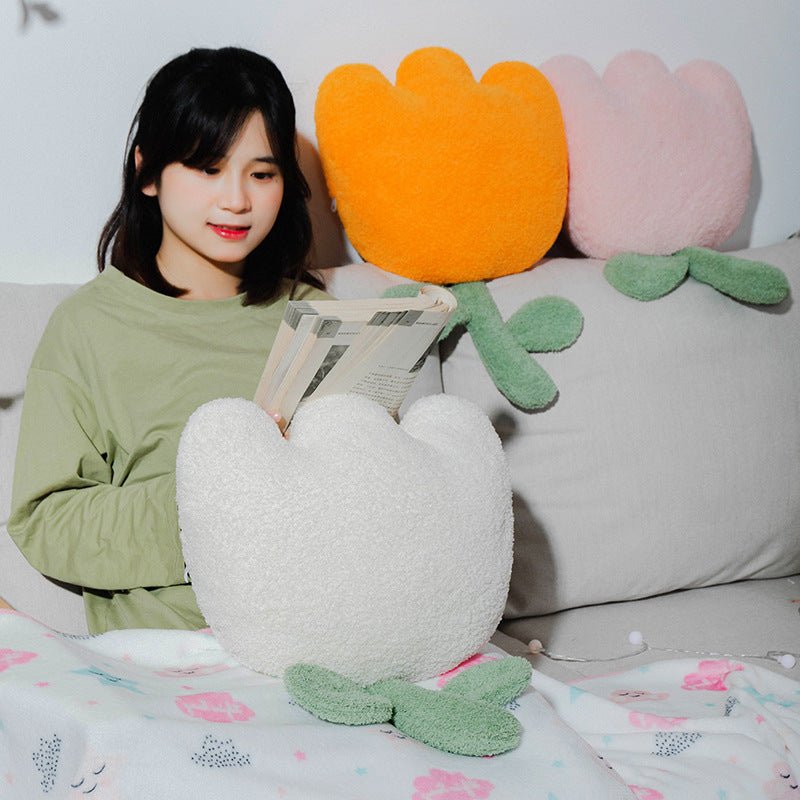 Fluffy Tulip Flower Plush Pillow - TOY-PLU-45801 - Yangzhoukeshibei - 42shops