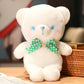 Fluffy White Bear Plush Toy with Bow Multicolor - TOY-PLU-28403 - Yangzhoubishiwei - 42shops