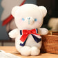 Fluffy White Bear Plush Toy with Bow Multicolor - TOY-PLU-28402 - Yangzhoubishiwei - 42shops