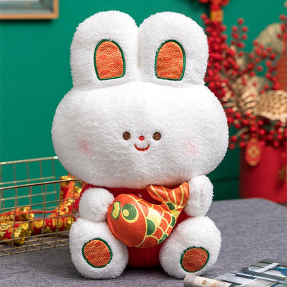 Fluffy White Bunny Plush Toys - TOY-PLU-22910 - Yangzhou yile - 42shops