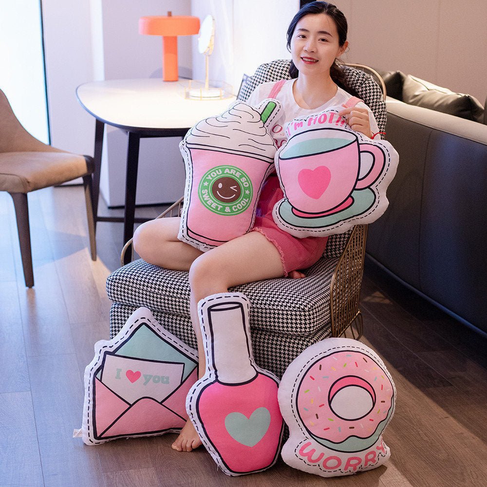 Food Print Pillow Ice Cream Cushion Photo Props - TOY-PLU-98615 - Yangzhouyuanlong - 42shops