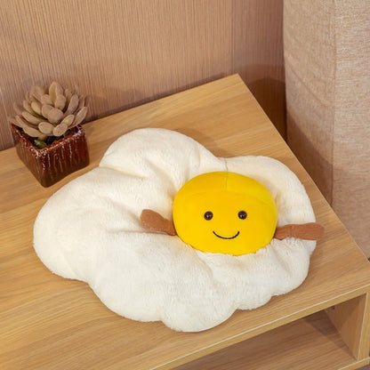 Fried Egg Plush Toy Pillow Cushion Carpet - TOY-PLU-84001 - Yangzhoumengzhe - 42shops