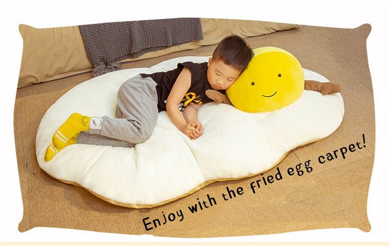 Fried Egg Plush Toy Pillow Cushion Carpet - TOY-PLU-84002 - Yangzhoumengzhe - 42shops