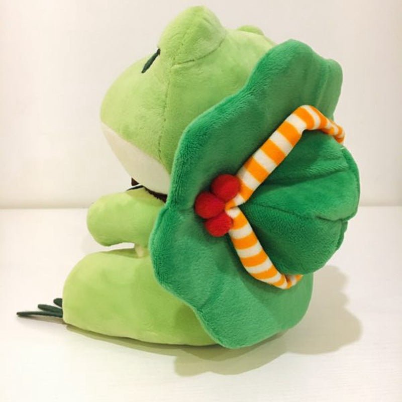 Frog Stuffed Animal Plush Toy with Lotus Leaf Hat - TOY-PLU-89801 - Baodingbaigouxinchengmeinan - 42shops