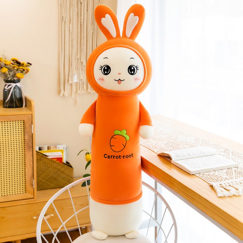Fruit Bunny Plush Toy Long Snuggly Pillow orange 55 cm/21.7 inches 