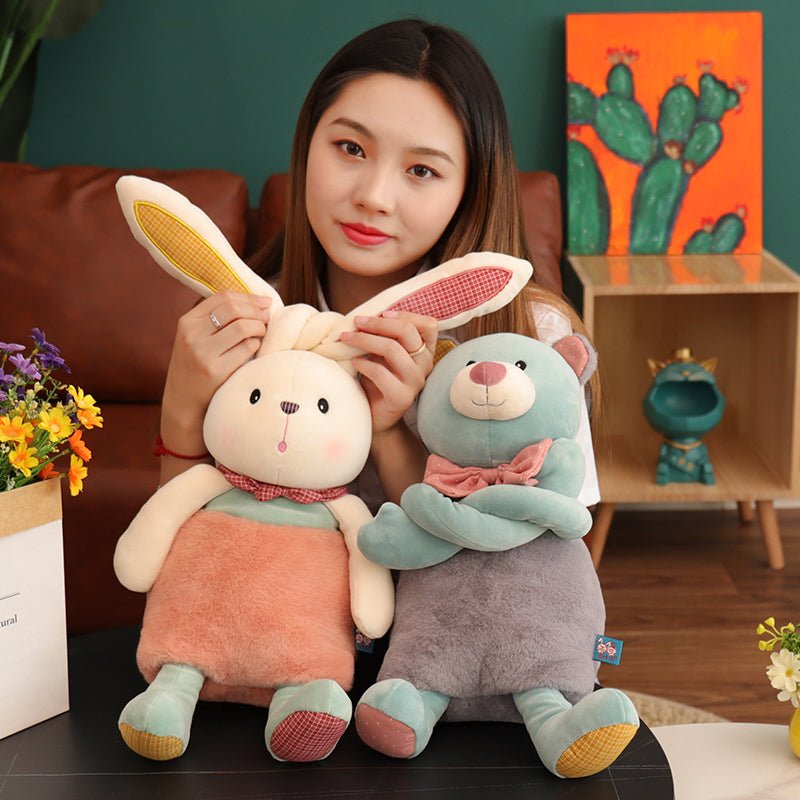 Funny Gifts Retractable Bunny and Bear Plush   