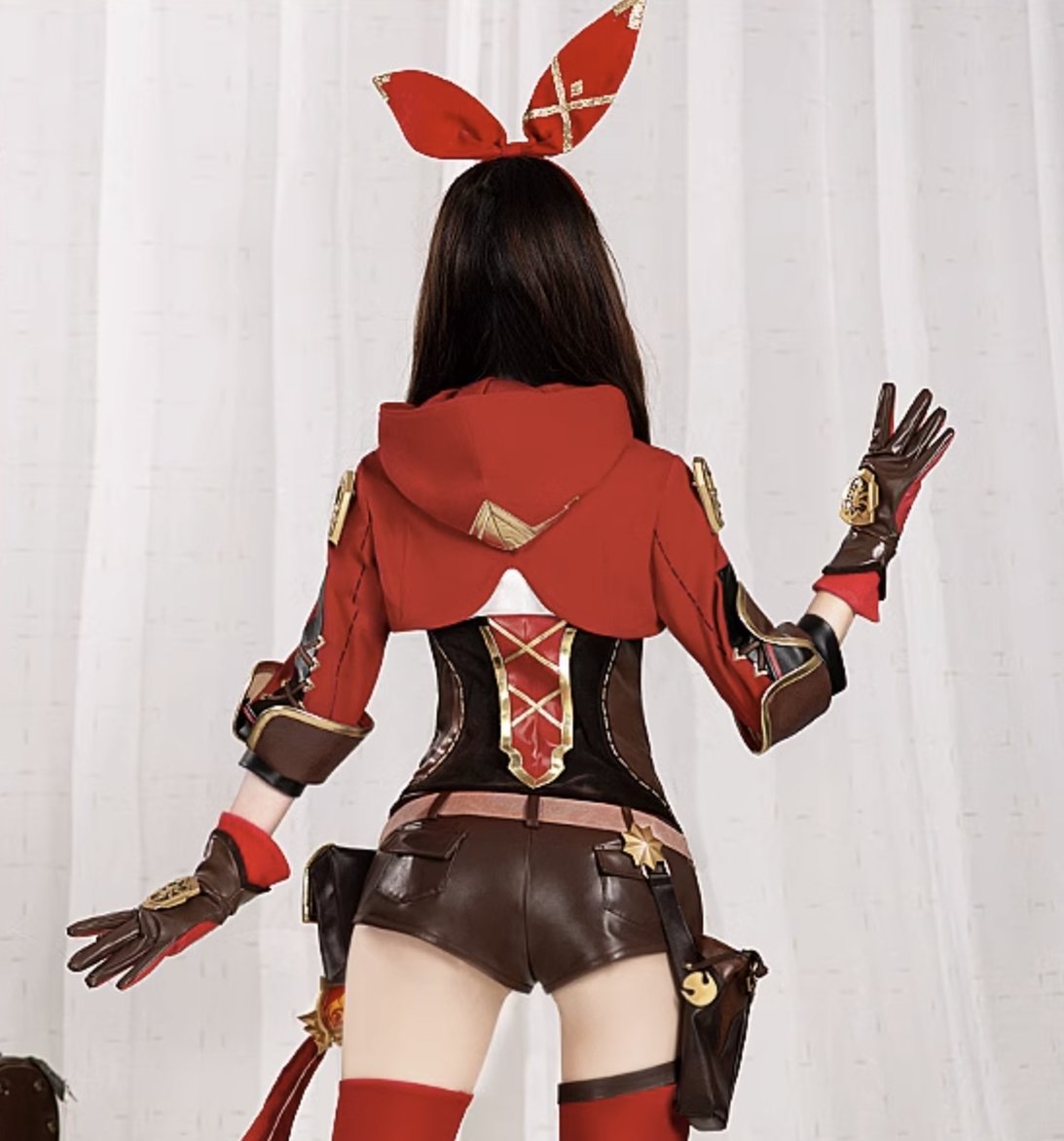 Genshin Impact Amber Cosplay Costume Anime Suit 15336:375017