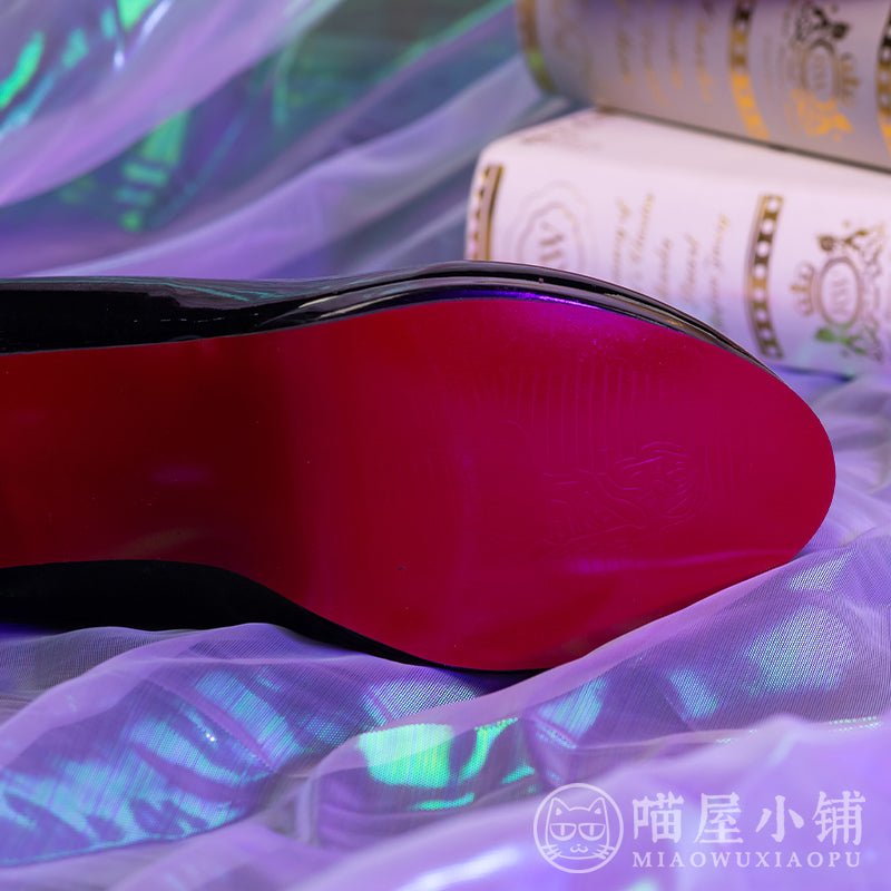 Genshin Impact Cosplay Mid High Heel Casual Lisa Leather shoes 15362:351419
