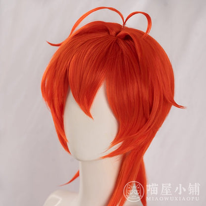 Genshin Impact Diluc Bright Orange Red Cosplay Wig - COS-WI-11601 - MIAOWU COSPLAY - 42shops