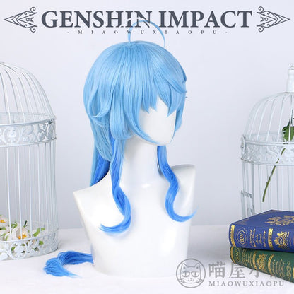 Genshin Impact Ganyu Light Blue Cosplay Wigs 15384:412683