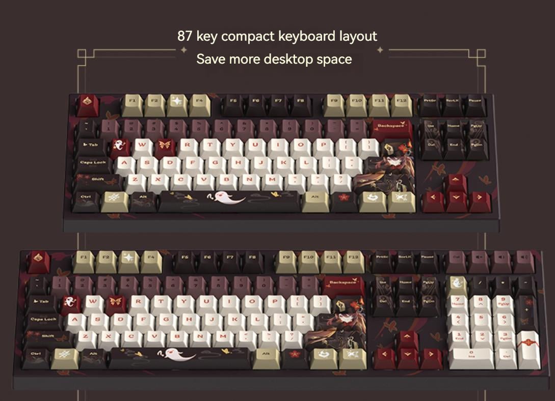 Genshin Impact Hu Tao Mechanical Keyboard Kailh BOX Switches 108 Key and 87 Key 21310:336511
