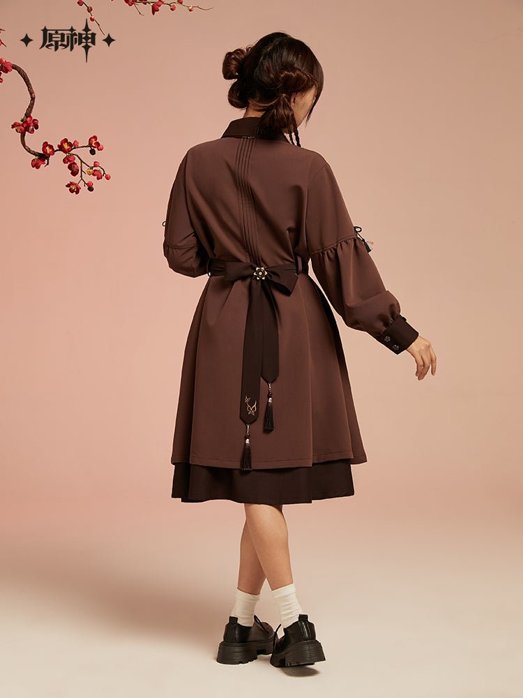 Genshin Impact Hutao Brown Long Sleeve Dress – 42shops