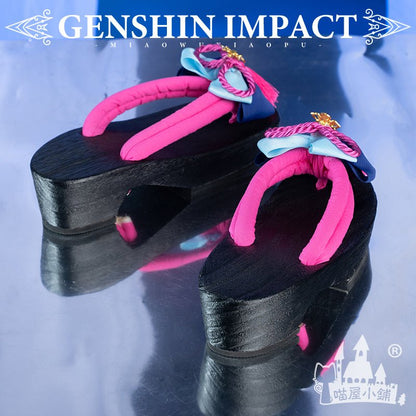 Genshin Impact Kamisato Ayaka Female Cosplay Shoes Anime Clogs 15454:375337 15454:375337