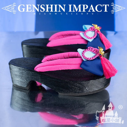 Genshin Impact Kamisato Ayaka Female Cosplay Shoes Anime Clogs 15454:375339 15454:375339