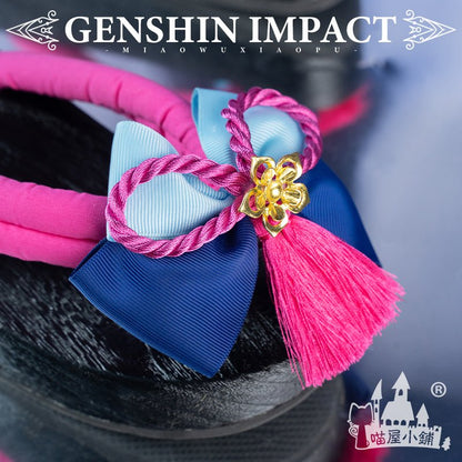 Genshin Impact Kamisato Ayaka Female Cosplay Shoes Anime Clogs 15454:375341 15454:375341