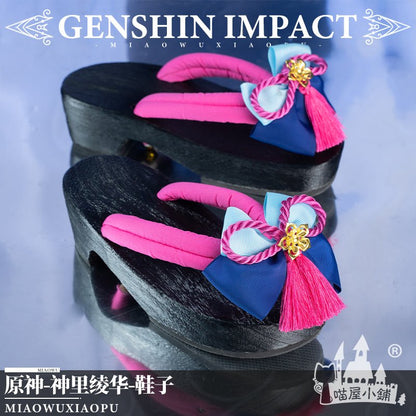 Genshin Impact Kamisato Ayaka Female Cosplay Shoes Anime Clogs (pre-order / 37 39) 15454:375343
