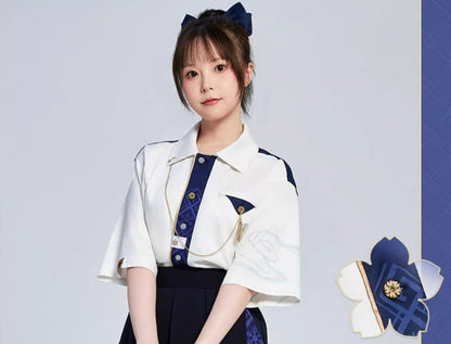 Genshin Impact Kamisato Ayaka White Short Sleeved Shirt 16824:427589