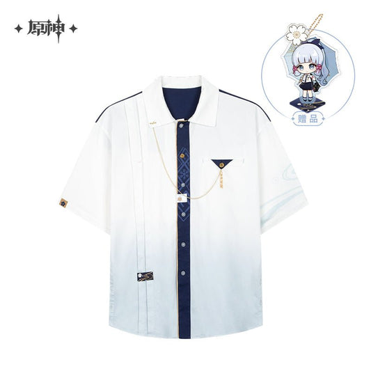 Genshin Impact Kamisato Ayaka White Short Sleeved Shirt (2XL 3XL L M S XL XS) 16824:427569
