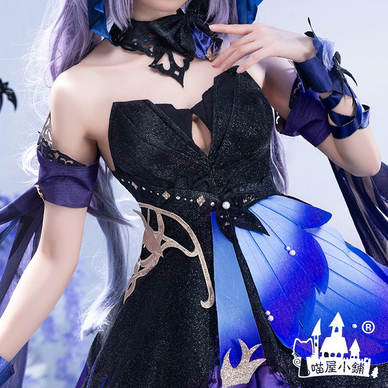 Genshin Impact Keqing Cosplay Costume Anime Suit