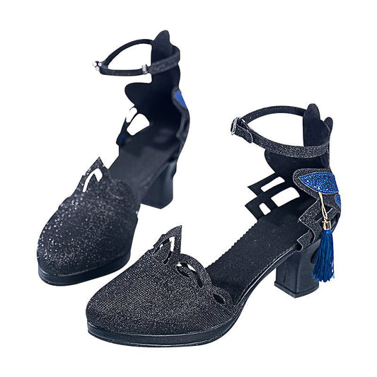 Genshin Impact Keqing Cosplay Shoes Star Flash High Heels 18698:411217