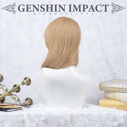 Genshin Impact Lisa Light Brown Cosplay Wig Anime Props 15378:412711