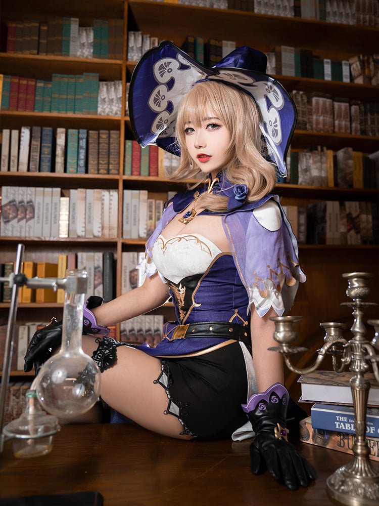 Genshin Impact Mond Librarian Lisa Cosplay Costumes