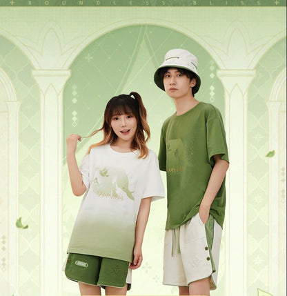 Genshin Impact Nahida Themed White Green Bucket Hat 18584:427449