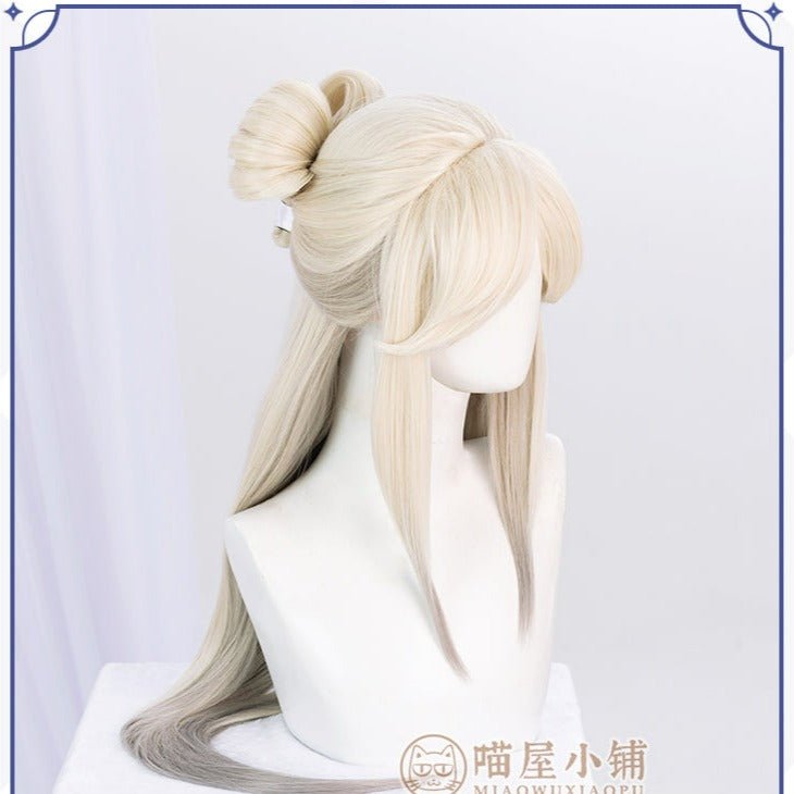 White wig 2024 with bun