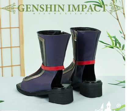 Genshin Impact Sayu Cosplay Shoes Mid-calf Boots 18690:411213