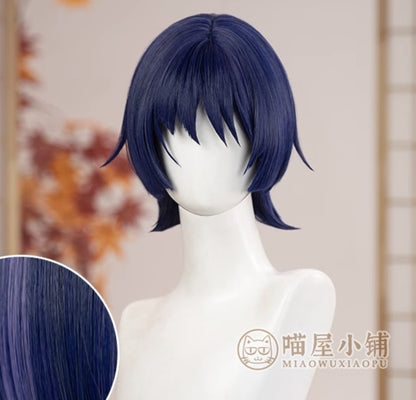 Genshin Impact Scaramouche Dark Blue Cosplay Wig 18664:411199