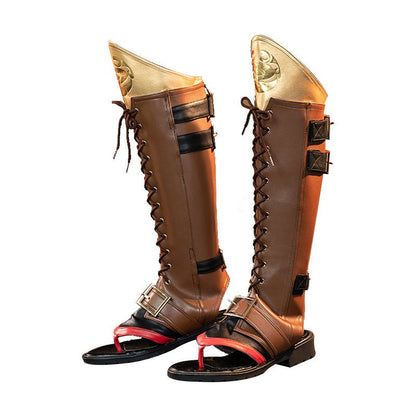 Genshin Impact Thoma Cosplay Shoes Brown Boots 18672:411227
