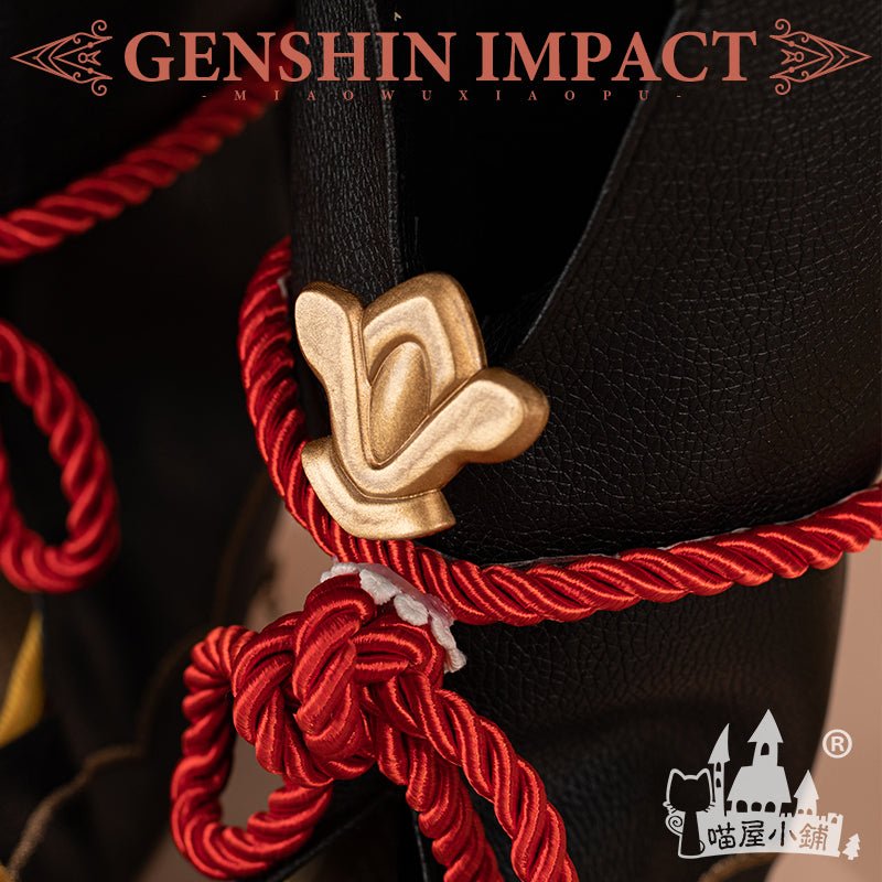 Genshin Impact Xiangling Cosplay Shoes Black Boots 15498:411495