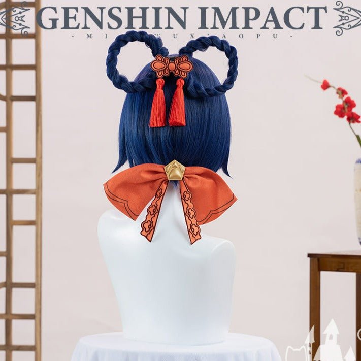 Genshin Impact Xiangling Dark Blue Cosplay Wigs - COS-WI-12301 - MIAOWU COSPLAY - 42shops