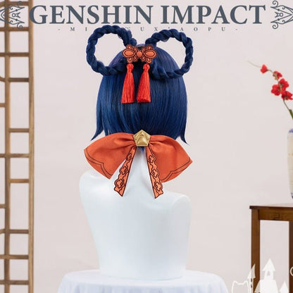 Genshin Impact Xiangling Dark Blue Cosplay Wigs - COS-WI-12301 - MIAOWU COSPLAY - 42shops 15474:262562