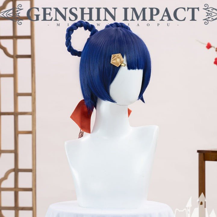Genshin Impact Xiangling Dark Blue Cosplay Wigs - COS-WI-12301 - MIAOWU COSPLAY - 42shops