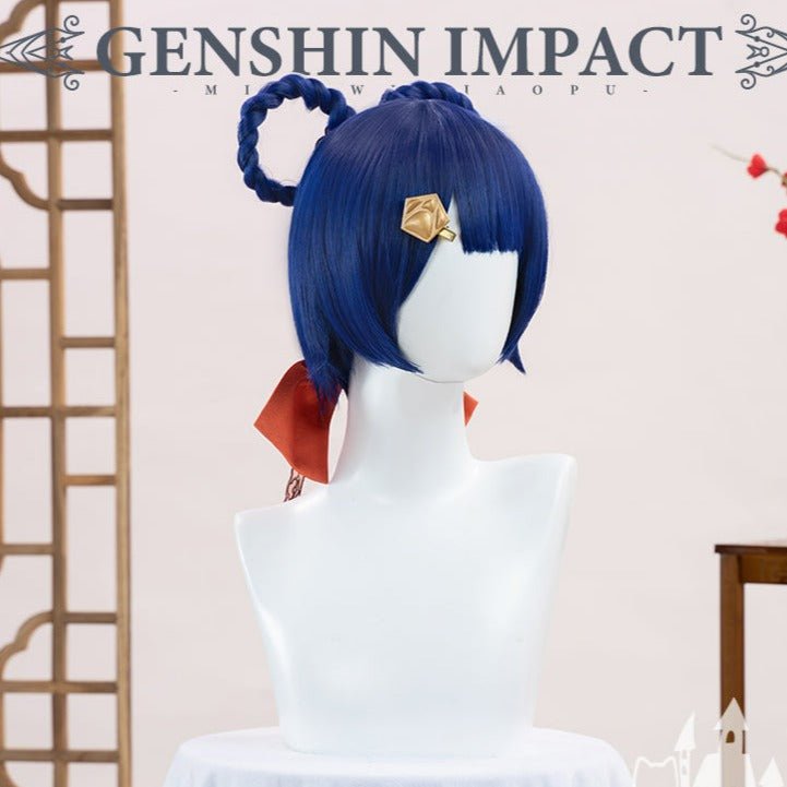 Genshin Impact Xiangling Dark Blue Cosplay Wigs - COS-WI-12301 - MIAOWU COSPLAY - 42shops 15474:262560