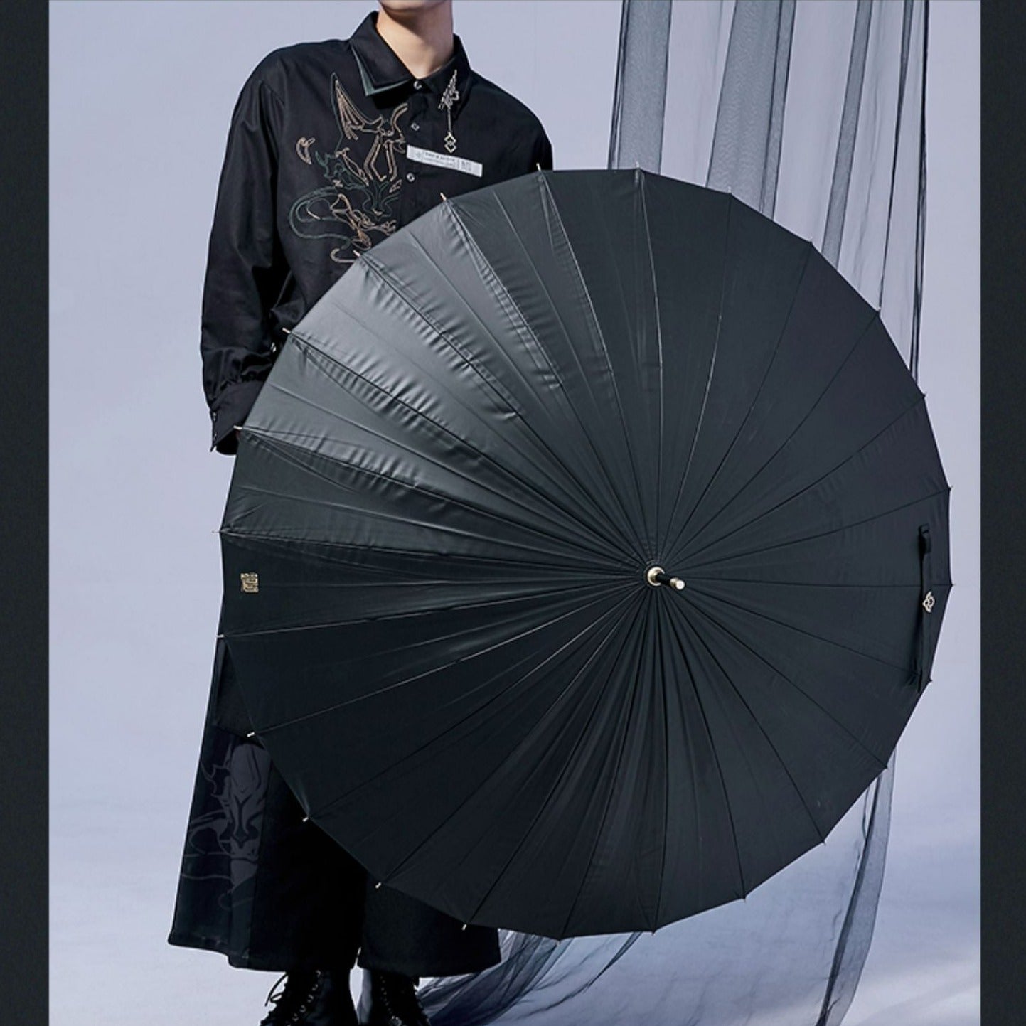 Genshin Impact Xiao Long Handle Umbrella With 24 Bones 9822:191190