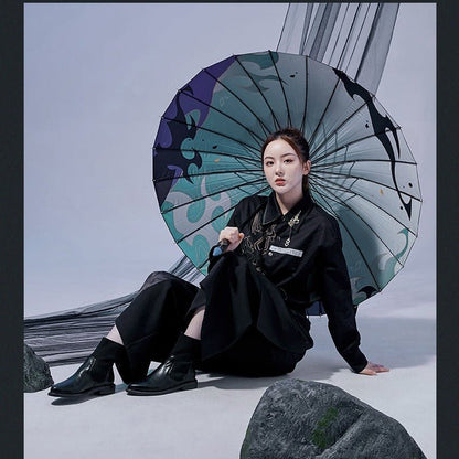 Genshin Impact Xiao Long Handle Umbrella With 24 Bones 9822:191188