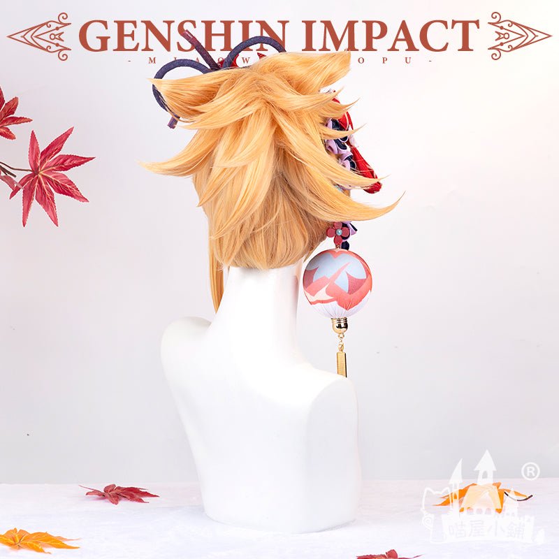 Genshin Impact Yoimiya Orange Cosplay Wig Anime Props 15494:411513